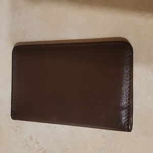 Vintage Brown Leather Business Card Holder Wallet Bond Street Yugoslavia